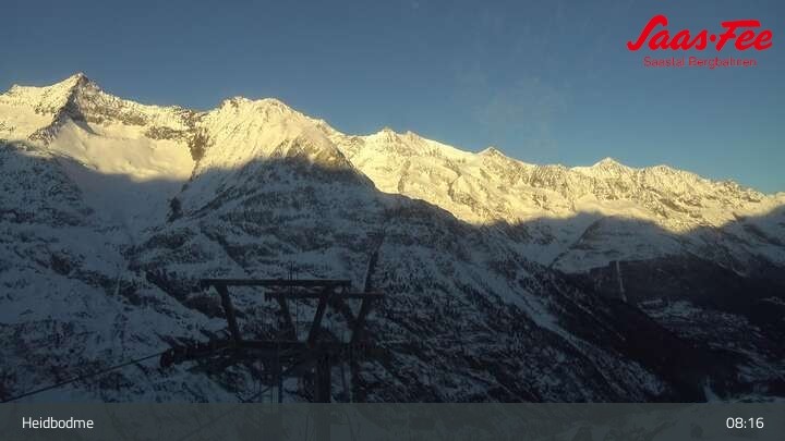 Archiv Foto Webcam Saas-Almagell: Sessellift Heidbodme