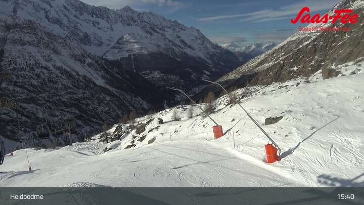 Archiv Foto Webcam Saas-Almagell: Sessellift Heidbodme