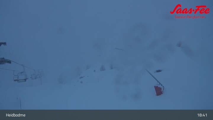 Archived image Webcam Saas-Almagell: Chairlift Heidbodme