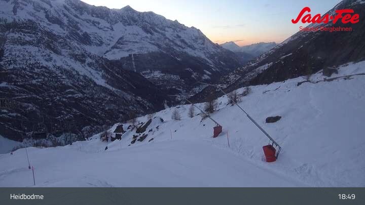 Archiv Foto Webcam Saas-Almagell: Sessellift Heidbodme
