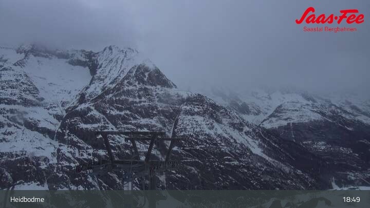 Archiv Foto Webcam Saas-Almagell: Sessellift Heidbodme