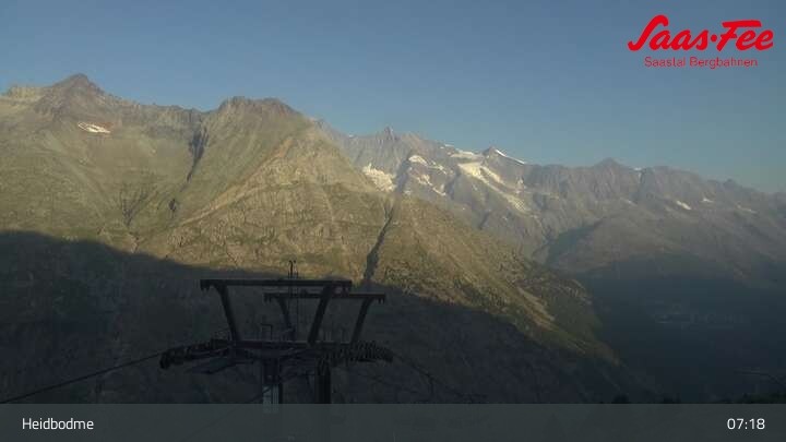 Archived image Webcam Saas-Almagell: Chairlift Heidbodme