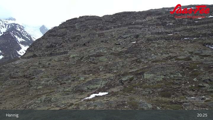 Archiv Foto Webcam Saas-Fee: Ausblick Bergstation Hannig