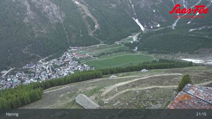 Archived image Webcam Saas-Fee: View from Hannig top station