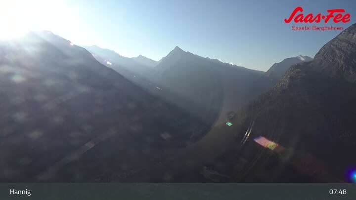 Archived image Webcam Saas-Fee: View from Hannig top station