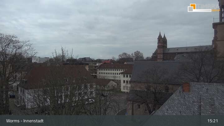 Archiv Foto Webcam Worms - Blick auf die Stadt