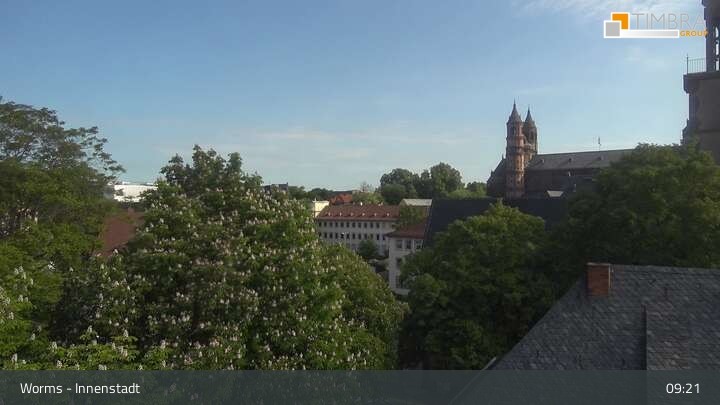 Archiv Foto Webcam Worms - Blick auf die Stadt