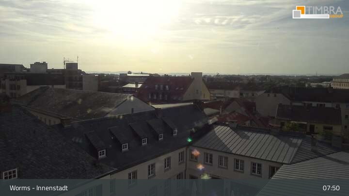 Archiv Foto Webcam Worms - Blick auf die Stadt