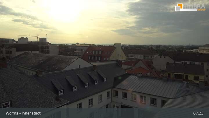 Archiv Foto Webcam Worms - Blick auf die Stadt