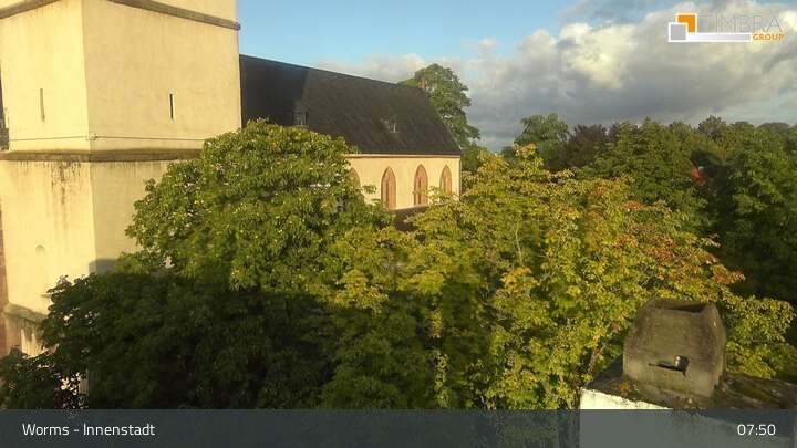 Archiv Foto Webcam Worms - Blick auf die Stadt