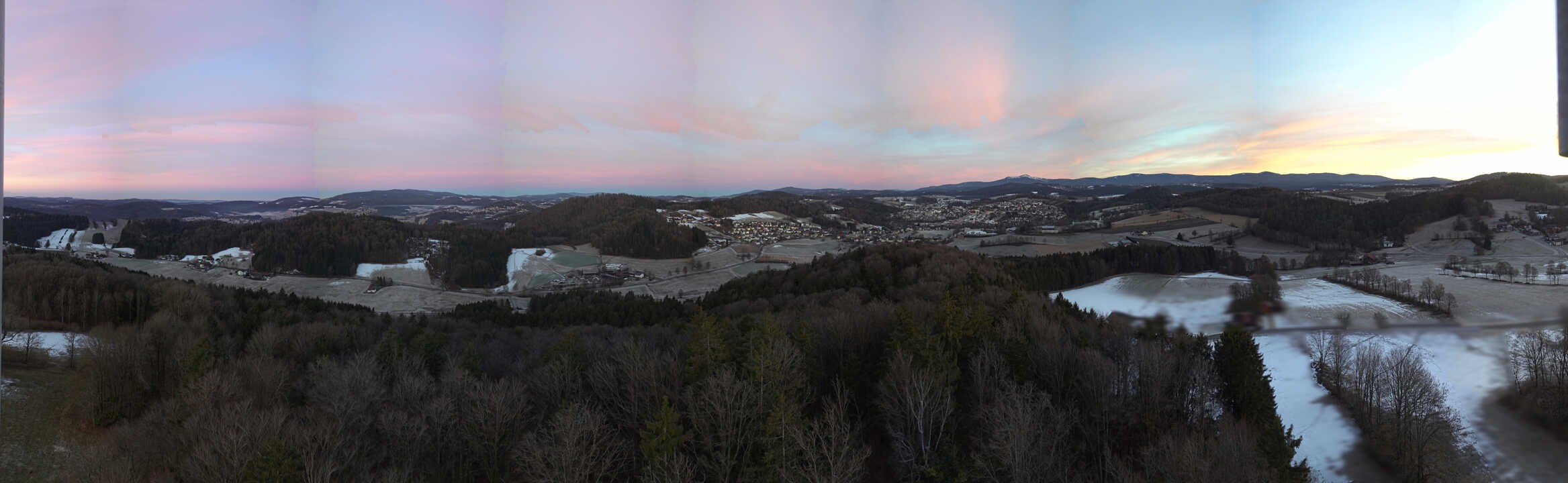 Archived image Webcam Panoramic view of Grafenau in the Bavarian Forest