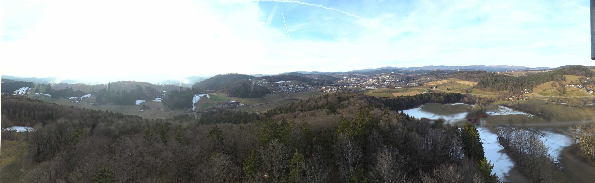 Archived image Webcam Panoramic view of Grafenau in the Bavarian Forest