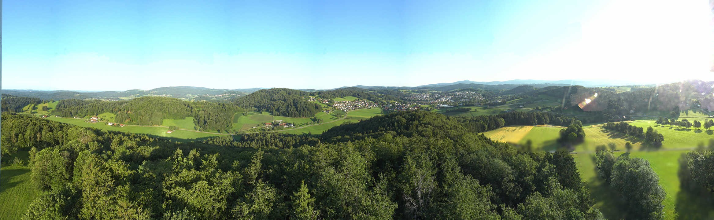 Archived image Webcam Panoramic view of Grafenau in the Bavarian Forest