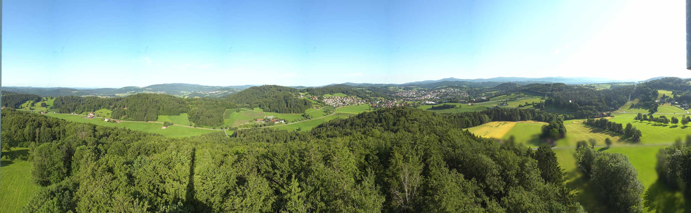 Archived image Webcam Panoramic view of Grafenau in the Bavarian Forest