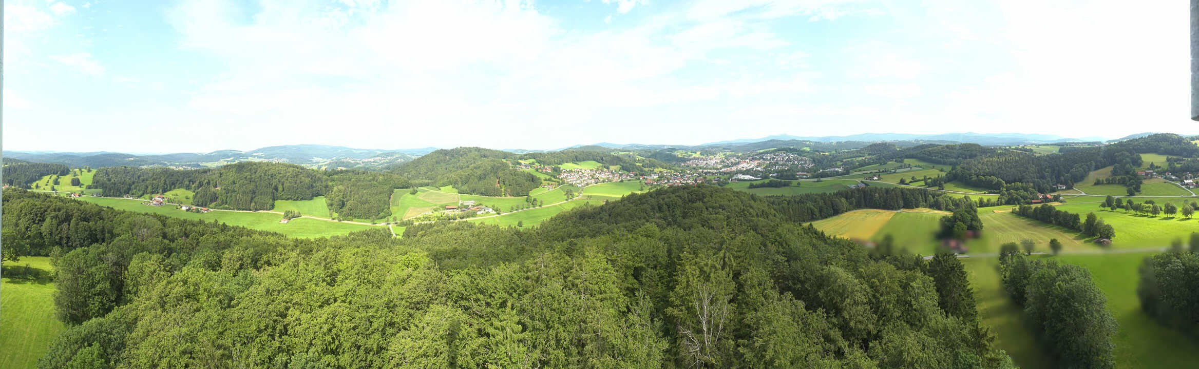 Archived image Webcam Panoramic view of Grafenau in the Bavarian Forest