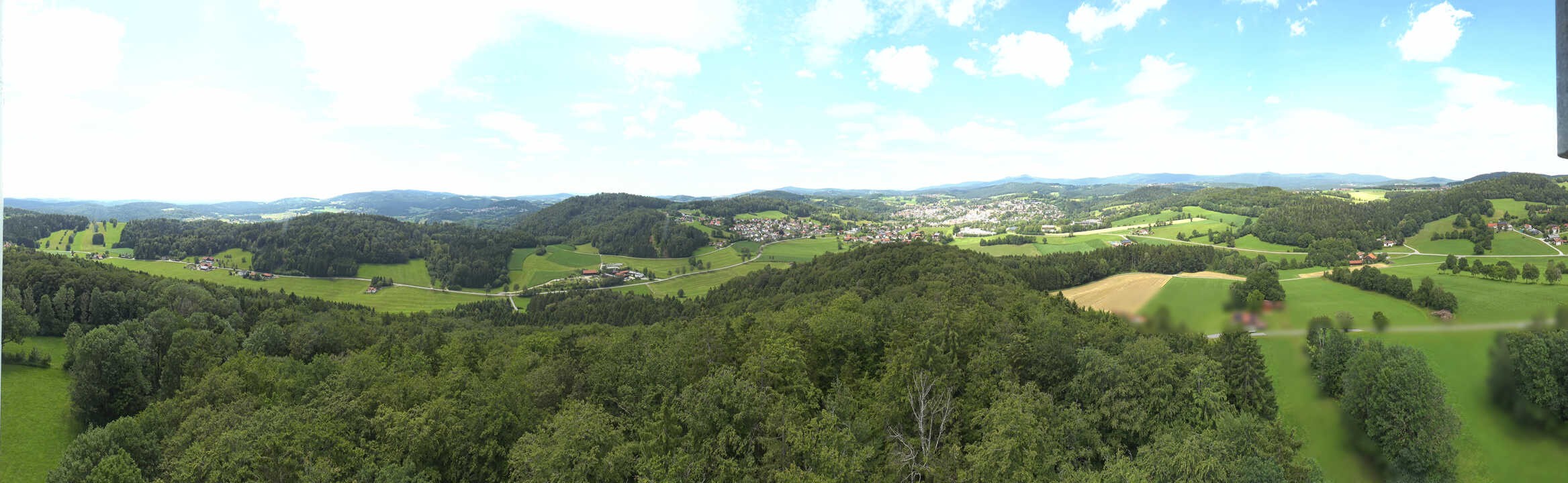 Archiv Foto Webcam Panoramablick über Grafenau im Bayerischen Wald