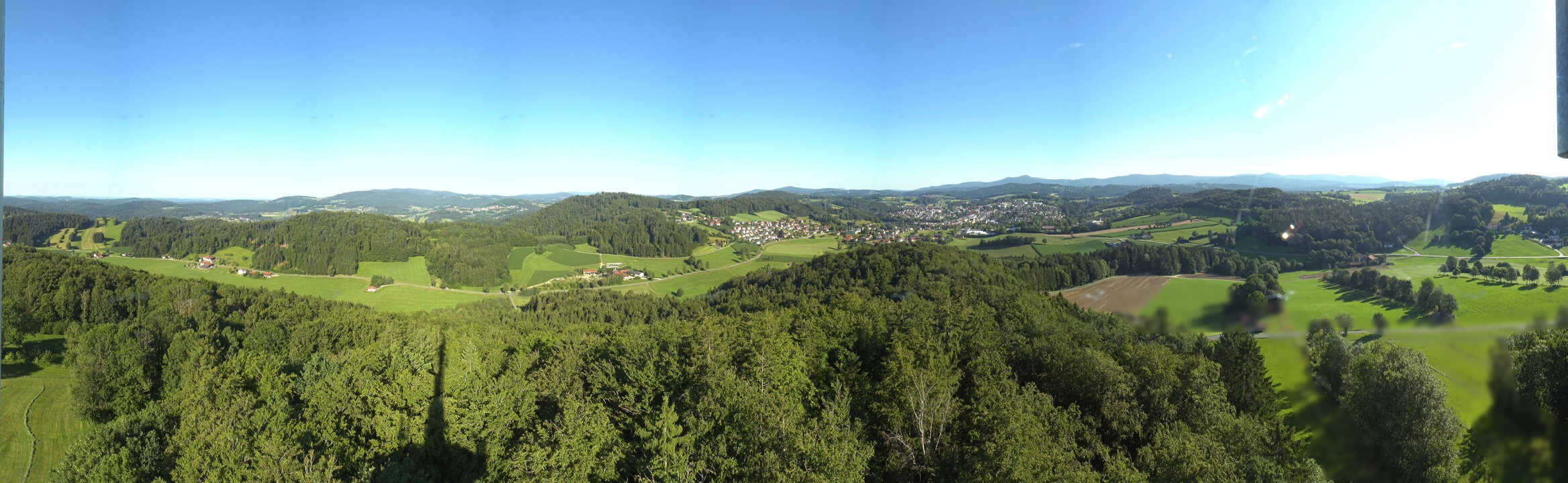 Archived image Webcam Panoramic view of Grafenau in the Bavarian Forest