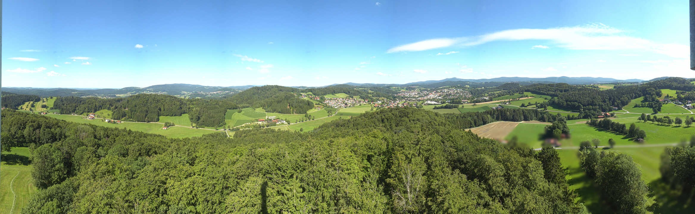 Archived image Webcam Panoramic view of Grafenau in the Bavarian Forest