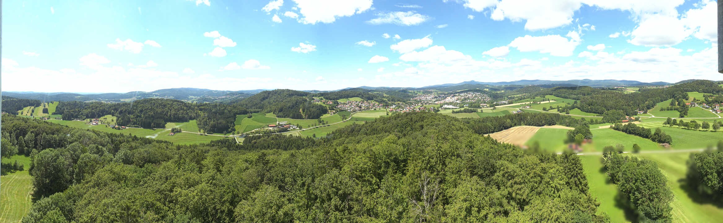 Archived image Webcam Panoramic view of Grafenau in the Bavarian Forest
