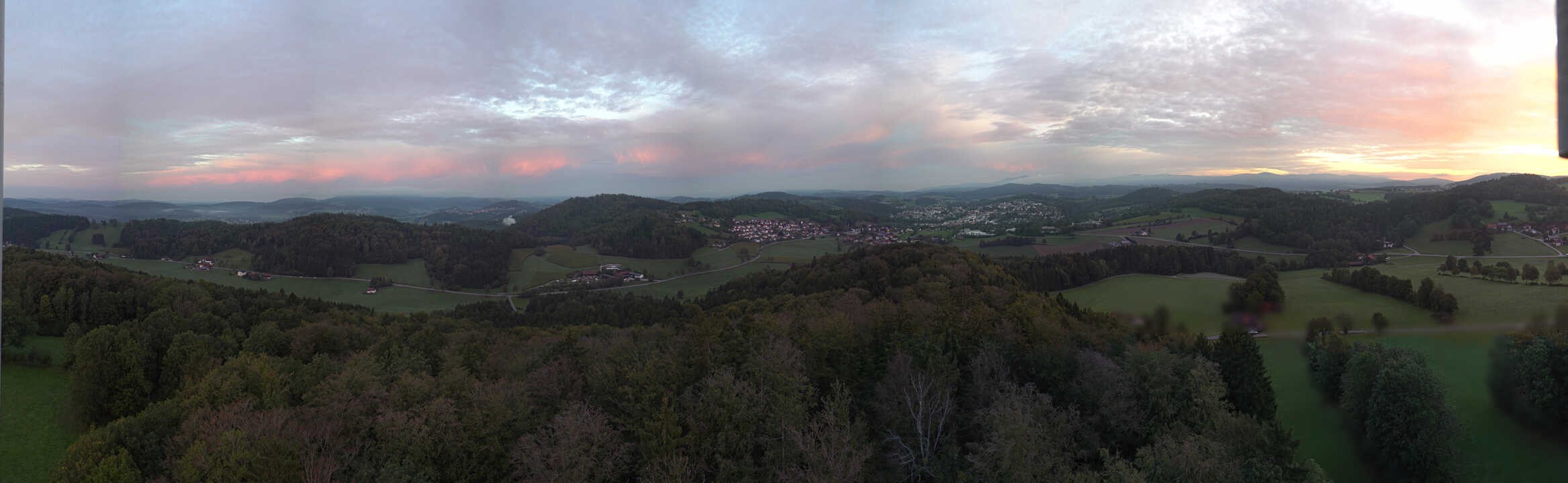 Archived image Webcam Panoramic view of Grafenau in the Bavarian Forest