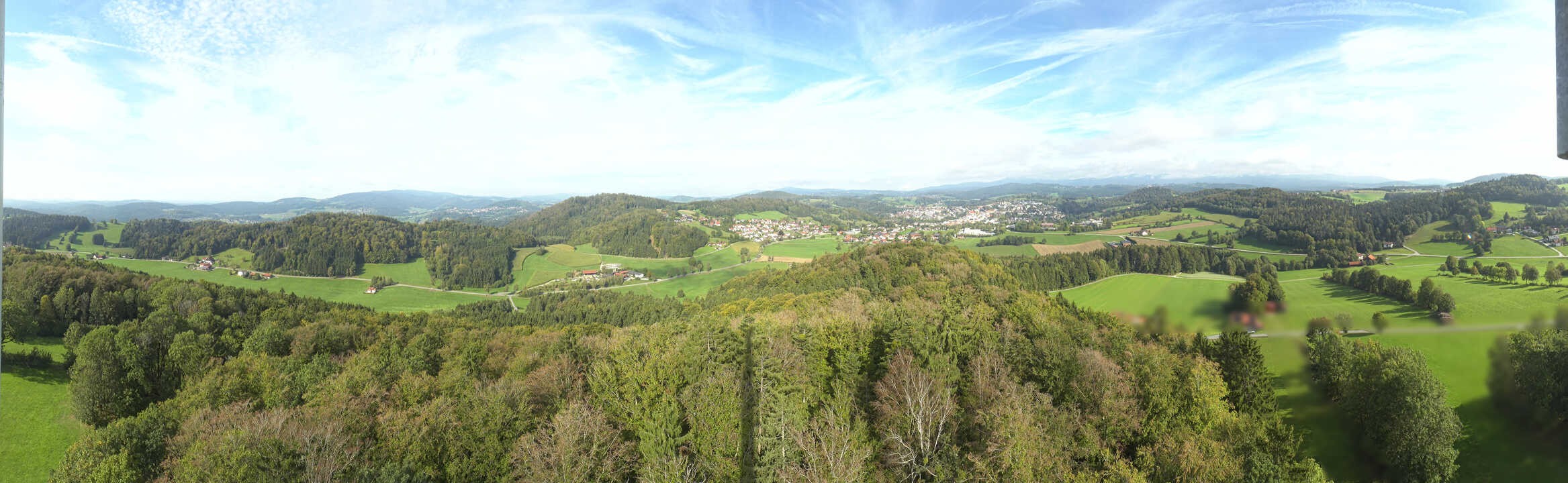 Archived image Webcam Panoramic view of Grafenau in the Bavarian Forest