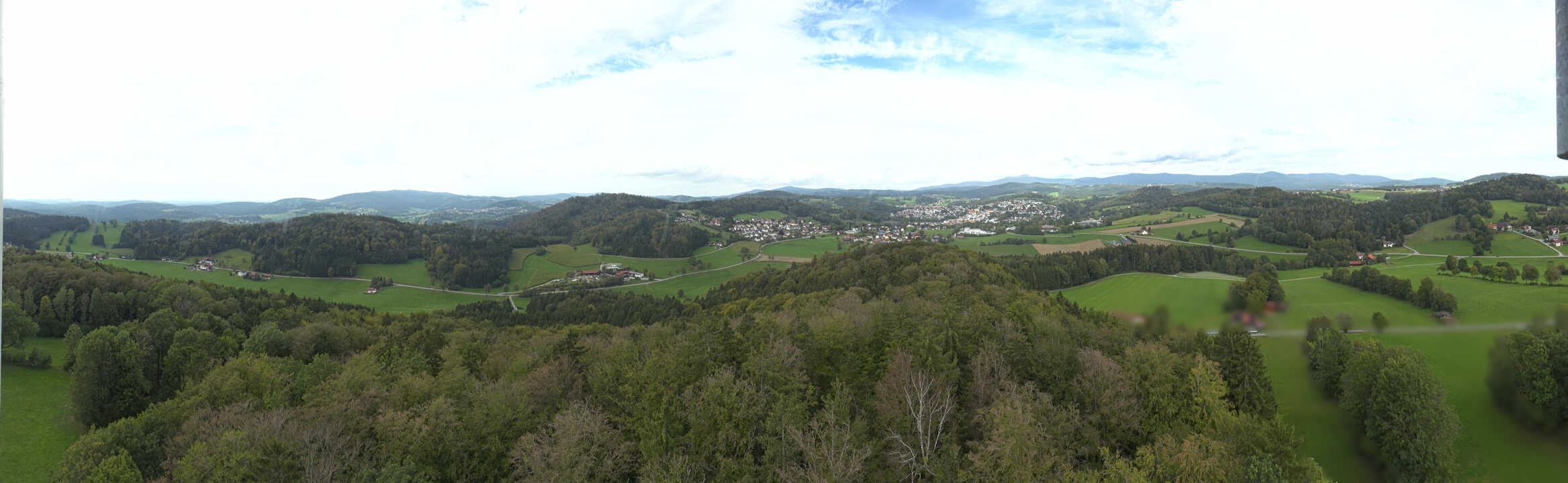 Archived image Webcam Panoramic view of Grafenau in the Bavarian Forest