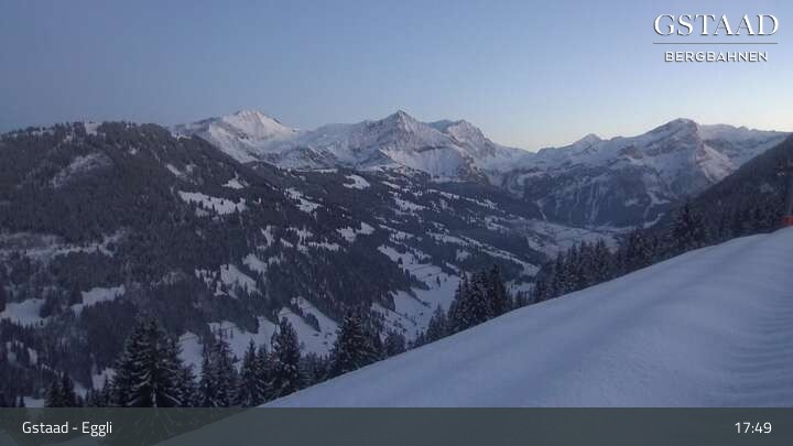 Archiv Foto Webcam Gstaad - Blick zum Eggli Bergrestaurant