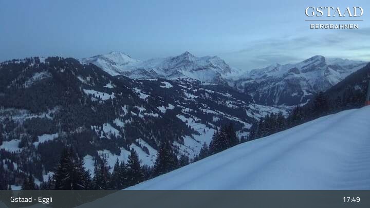 Archiv Foto Webcam Gstaad - Blick zum Eggli Bergrestaurant