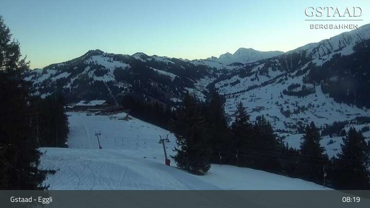 Archiv Foto Webcam Gstaad - Blick zum Eggli Bergrestaurant