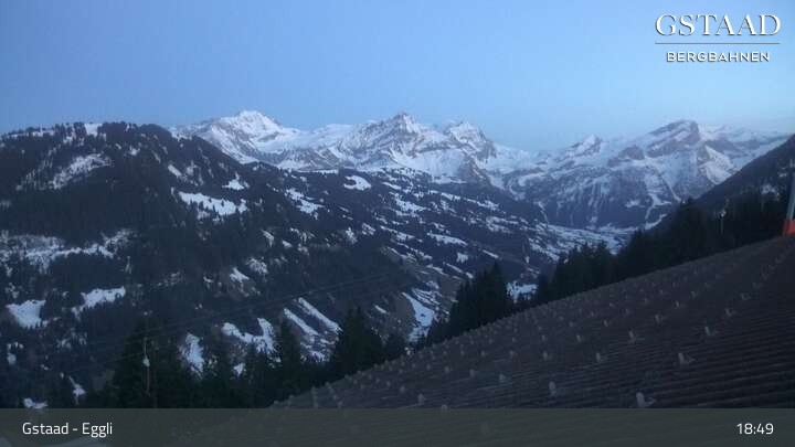 Archiv Foto Webcam Gstaad - Blick zum Eggli Bergrestaurant