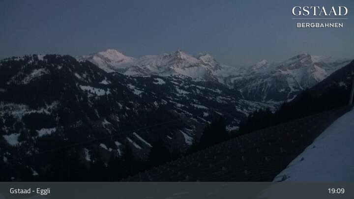 Archiv Foto Webcam Gstaad - Blick zum Eggli Bergrestaurant