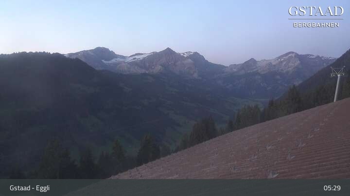 Archiv Foto Webcam Gstaad - Blick zum Eggli Bergrestaurant