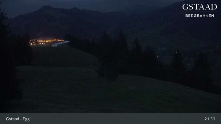 Archiv Foto Webcam Gstaad - Blick zum Eggli Bergrestaurant