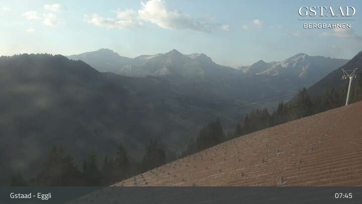 Archiv Foto Webcam Gstaad - Blick zum Eggli Bergrestaurant