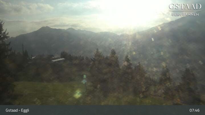 Archiv Foto Webcam Gstaad - Blick zum Eggli Bergrestaurant