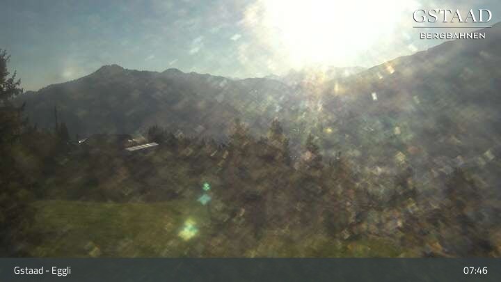 Archiv Foto Webcam Gstaad - Blick zum Eggli Bergrestaurant