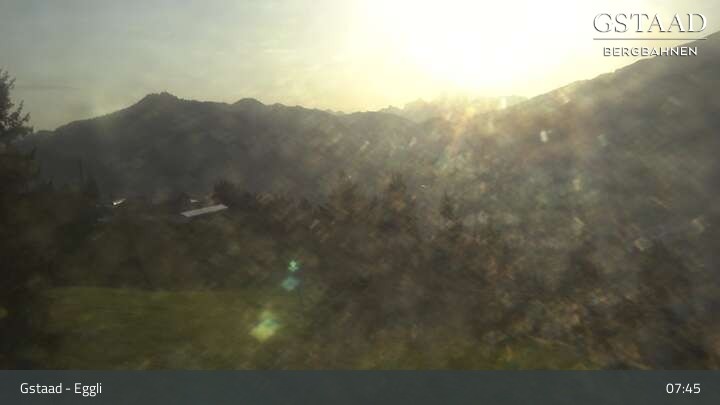 Archiv Foto Webcam Gstaad - Blick zum Eggli Bergrestaurant