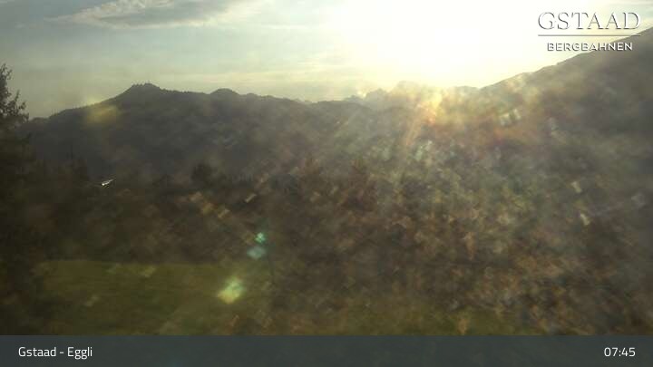 Archiv Foto Webcam Gstaad - Blick zum Eggli Bergrestaurant