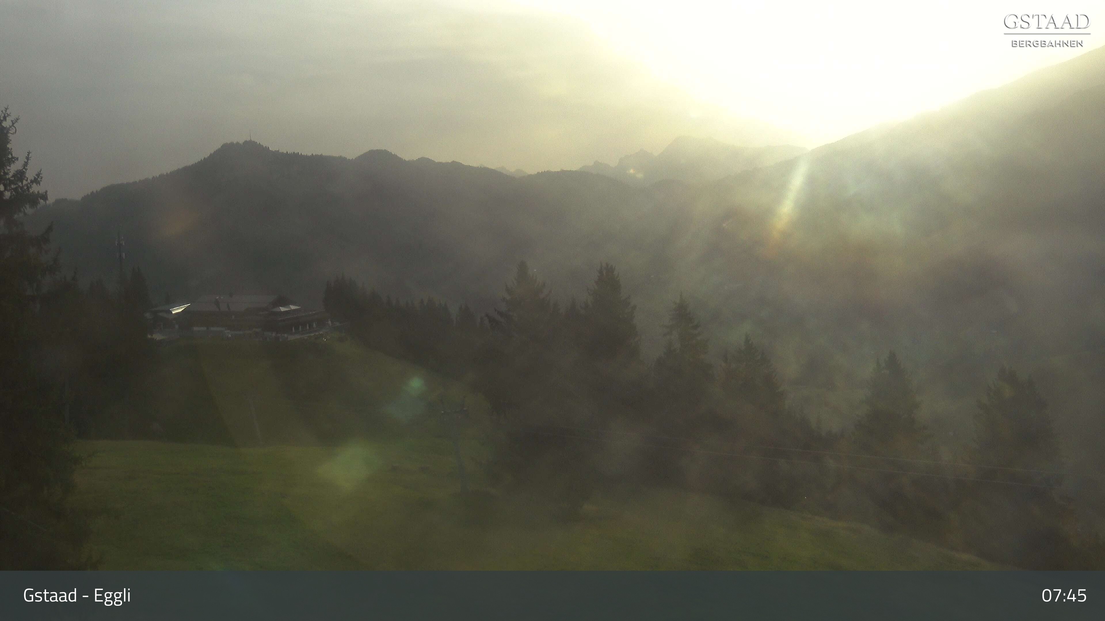 Archiv Foto Webcam Gstaad - Blick zum Eggli Bergrestaurant