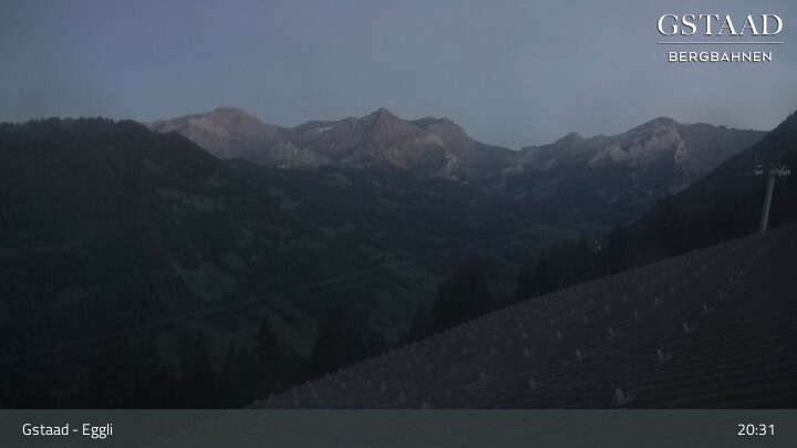Archiv Foto Webcam Gstaad - Blick zum Eggli Bergrestaurant