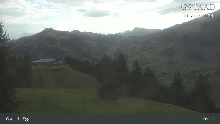 Archiv Foto Webcam Gstaad - Blick zum Eggli Bergrestaurant
