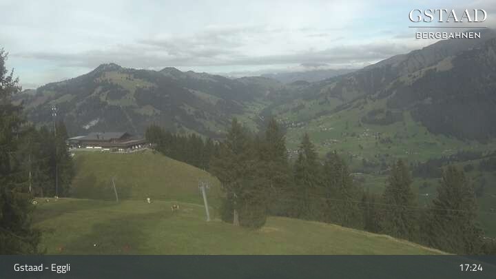 Archiv Foto Webcam Gstaad - Blick zum Eggli Bergrestaurant
