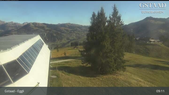 Archiv Foto Webcam Gstaad - Blick zum Eggli Bergrestaurant