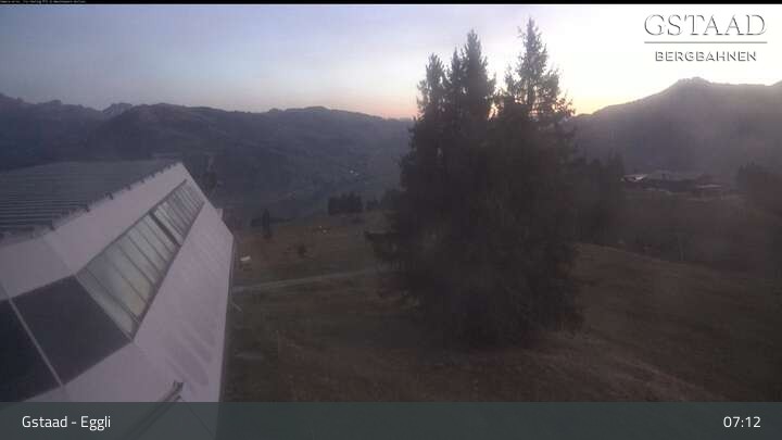 Archiv Foto Webcam Gstaad - Blick zum Eggli Bergrestaurant
