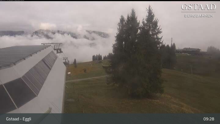 Archiv Foto Webcam Gstaad - Blick zum Eggli Bergrestaurant