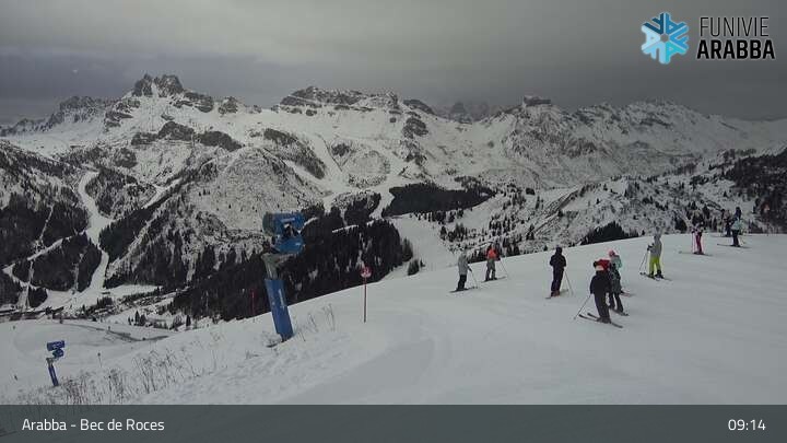 Archiv Foto Webcam Arabba - Bergstation Monte Burz