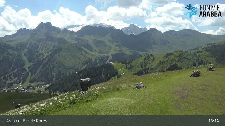 Archiv Foto Webcam Arabba - Bergstation Monte Burz
