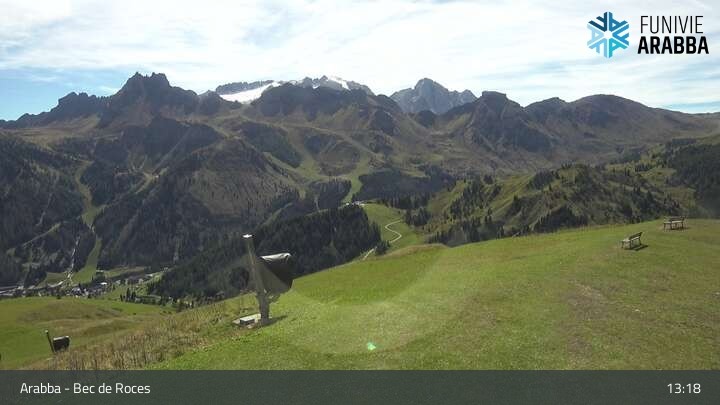 Archiv Foto Webcam Arabba - Bergstation Monte Burz