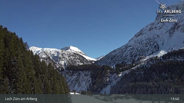 Archiv Foto Webcam Lech Zürs am Arlberg - Blick auf Zug