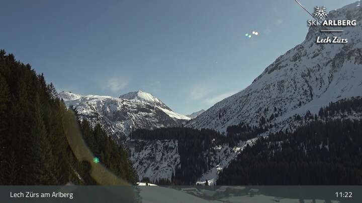 Archiv Foto Webcam Lech Zürs am Arlberg - Blick auf Zug